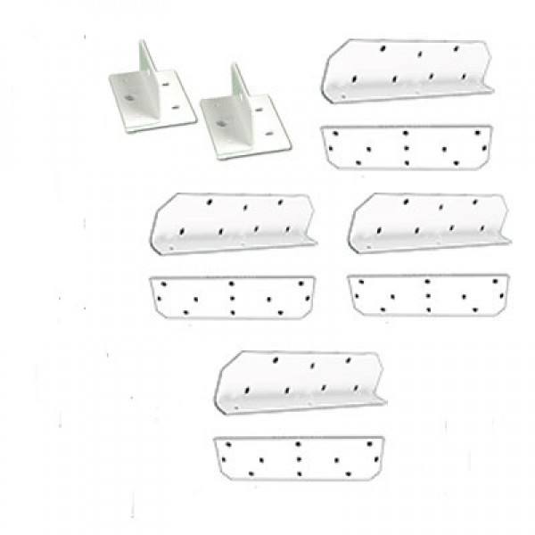 Hydraulic Jack Heavy Duty Wide Bracket Kit (White)